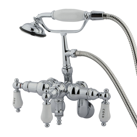 Picture of Kingston Brass Cc424T1 Clawfoot Tub Filler With Hand Shower - Polished Chrome Finish