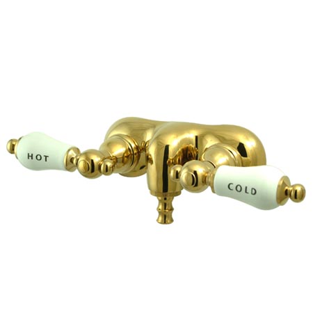 Picture of Kingston Brass Cc43T2 Wall Mount Clawfoot Tub Filler - Polished Brass Finish