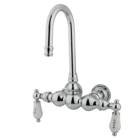 Picture of Kingston Brass Cc4T1 Wall Mount Clawfoot Tub Filler - Polished Chrome Finish