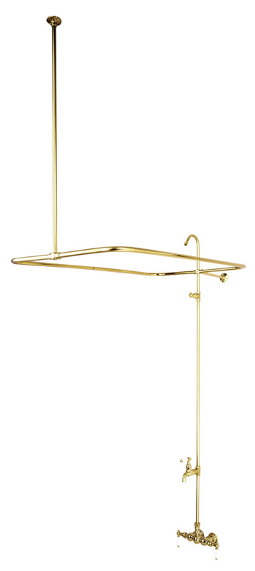 Cc65T2 Clawfoot Tub Filler And Shower System - Polished Brass Finish -  Kingston Brass