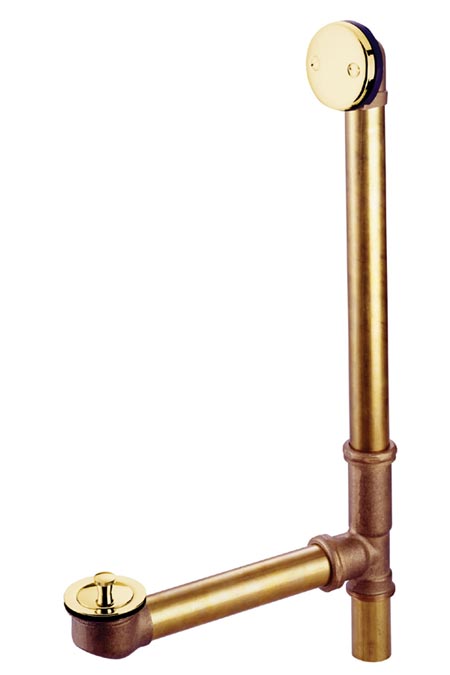 Picture of Kingston Brass Dll3162 Twist And Turn Bath Tub Drain And Overflow Fixture - Polished Brass Finish