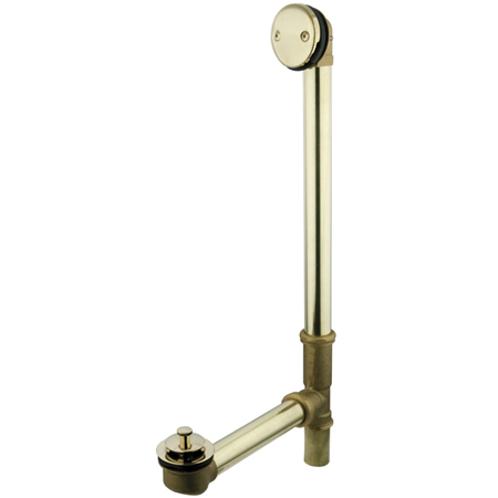 Picture of Kingston Brass Dll3182 Twist And Turn Bath Tub Drain And Overflow Fixture - Polished Brass Finish