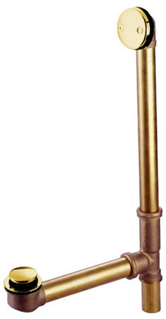Picture of Kingston Brass Dtt2182 Tip Toe Waste And Overflow - Polished Brass Finish