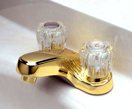 Picture of Kingston Brass Kb162Lp Twin Handles Centerset Lavatory Faucet With Pop-Up - Polished Brass Finish