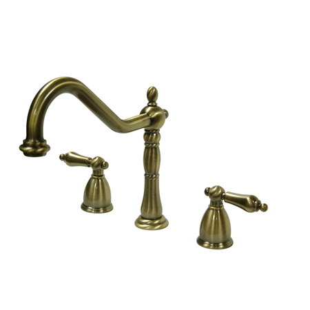 Picture of Kingston Brass KB1793ALLS Widespread Kitchen Faucet  Antique Brass