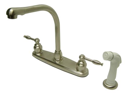 Picture of Kingston Brass Kb2758Kl 8 Inch High Arch Kitchen Faucet - Satin Nickel Finish