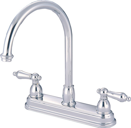 Picture of Kingston Brass Kb3741Al 8 Inch Center Kitchen Faucet Without Sprayer - Polished Chrome Finish