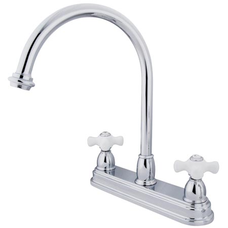 Picture of Kingston Brass Kb3741Px 8 Inch Center Kitchen Faucet Without Sprayer - Polished Chrome Finish