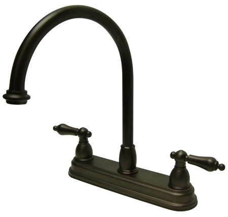 Picture of Kingston Brass Kb3745Al 8 Inch Center Kitchen Faucet Without Sprayer - Oil Rubbed Bronze Finish