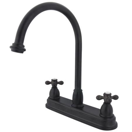 Picture of Kingston Brass Kb3745Ax 8 Inch Center Kitchen Faucet Without Sprayer - Oil Rubbed Bronze Finish