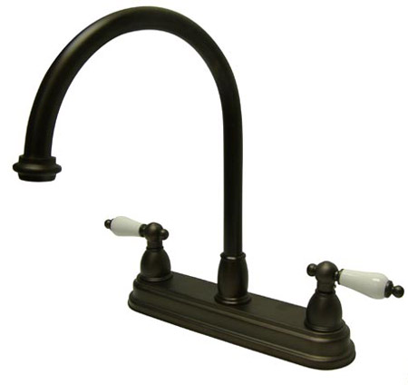 Picture of Kingston Brass Kb3745Pl 8 Inch Center Kitchen Faucet Without Sprayer - Oil Rubbed Bronze Finish