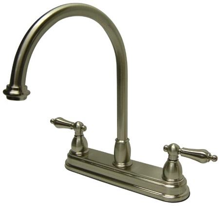 Picture of Kingston Brass Kb3748Al 8 Inch Center Kitchen Faucet Without Sprayer - Satin Nickel Finish