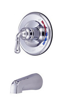 Tub Faucet Pressure Balanced With Temperature Limit Stop - Polished Chrome Finish