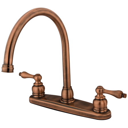 Picture of Kingston Brass Kb726Alls Goose Neck Kitchen Faucet - Antique Copper Finish