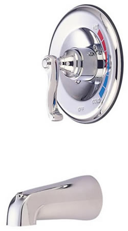 Tub Faucet Pressure Balanced - Polished Chrome Finish