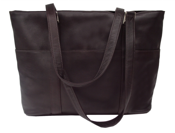 Picture of Piel 2470-CHC Chocolate 15In Laptop Shopping Bag