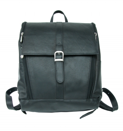 Picture of Piel 2480-BLK Black Slim Computer Backpac