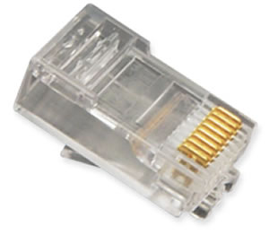 -ICMP8P8CRD Mod Tel Plugs Oval Strand 8P8C 100Pk
