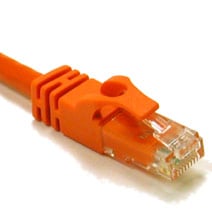 14ft Cat6 550 MHz Snagless Crossover Cable - Orange
