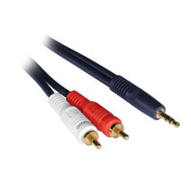 Picture of Cables To Go 40615 12ft Velocity One 3.5mm Stereo Male to Two RCA Stereo Male Y-Cable