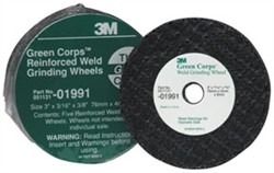 Picture of 3-M Company 01991 3 Inch Green Corps Weld Slag Grinding Wheel