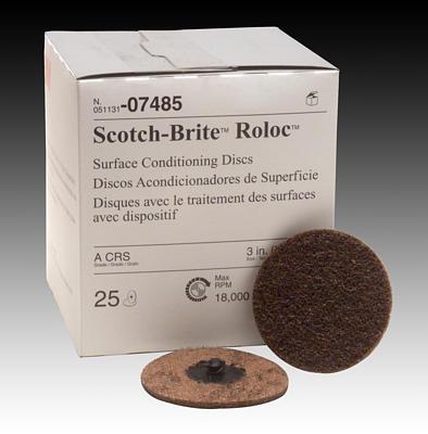 3-M Company 07485 3 Inch Coarse Brown Roloc Surface Conditioning Disc