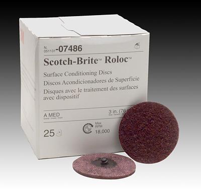 3M Scotch-Brite Surface Roloc Disc - 3", Medium, 25Pk | For Boats | by West Marine