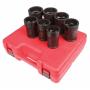 4667 7 Piece 3/4 Drive Truck Pinon Locknut Impact Socket Set