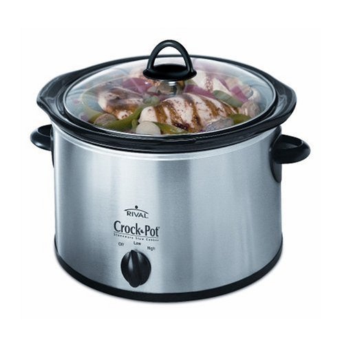 Sunbeam 3040BC Rival 3040 BC 4 Quart Crock Pot  Black And Chrome