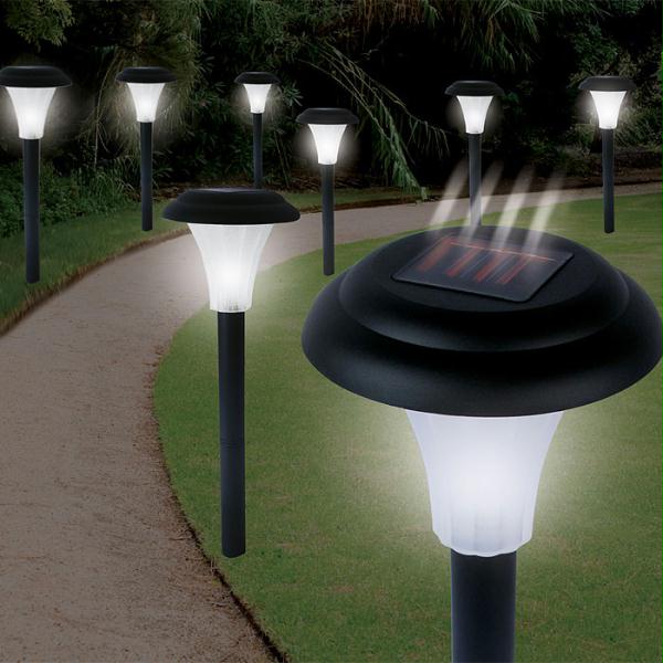 Set of 8 Bright Solar Accent Lights - Cordless