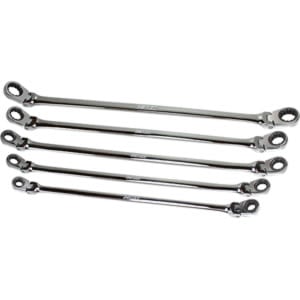 Picture of EZ-Red EZRNR5M 5 Pc Metric Flexible Ratcheting Wrench Set