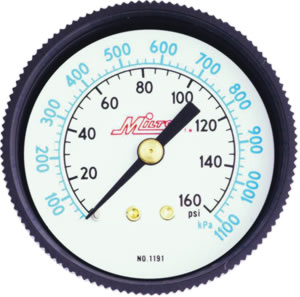 Milton  Air Pressure Gauge 2in. face - 0-160 PSI