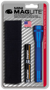 Picture of MagLITE MAGM2A11H Mini Maglite AA Flashlight with Holster- Blue
