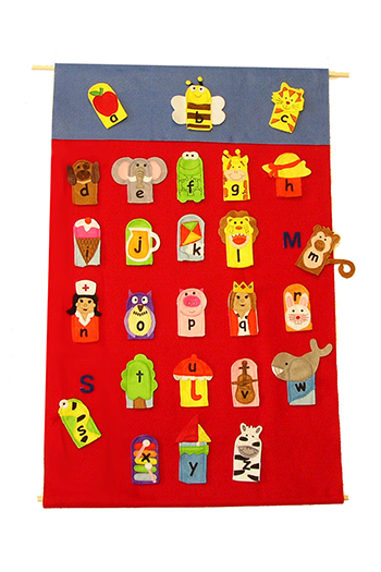 Picture of Get Ready Kids MTB737 Alphabet Finger Puppets &amp; Wall Chart