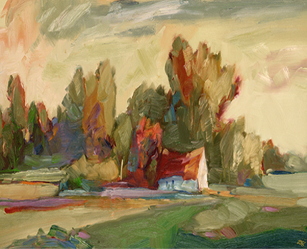 Picture of The Monarch Collection TMC-CZ-11-16X20 Farm House-16X20 Painting