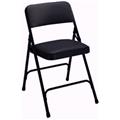 National Public Seating 1210 Vinyl Upholstered Premium Folding Chair Caviar Black with Black Frame- Set of 4 National Public Seating 1210 Vinyl Upholstered Premium Folding Chair Caviar Black with Black Frame- Set of 4