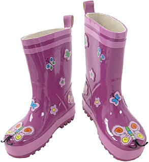 Picture of Kidorable purple butterfly rain boots 6