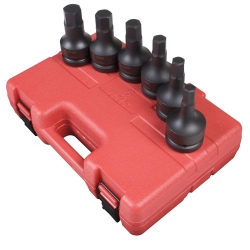 Sunex 6 pc. 1 In. Drive Metric Hex Drive Impact Socket Set - 5607