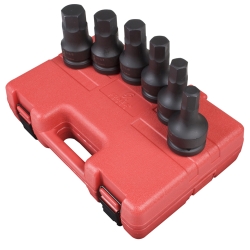 Sunex 1 In. Dr. SAE Hex Drive Impact Socket Set 6 pc. - 5606