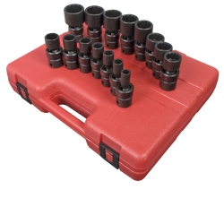 15 Pc .5 Inch Dr 12 Pt Sae Universal Impact Socket