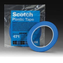 Picture of 3M MMM6404 Plastic Tape 1-8 Inch Blue #471