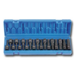 Grey Pneumatic 1/2" Dr. 18pc Combo Hex Driver SAE/Metric Set (1598HC)