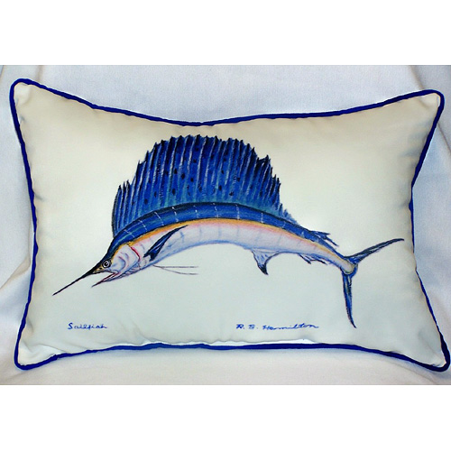 Picture of Betsy Drake HJ006 Sailfish Art Only Pillow 15&quot;x22&quot;