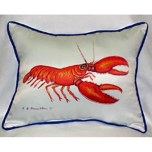 Picture of Betsy Drake HJ081 Lobster Art Only Pillow 15&quot;x22&quot;