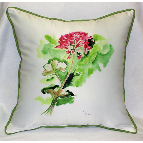 HJ199 Geranium Art Only Pillow 18"x18"