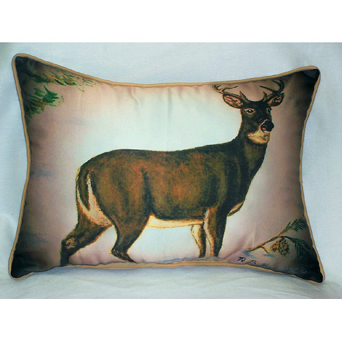 Deer in Snow Art Only Pillow 15"x22"