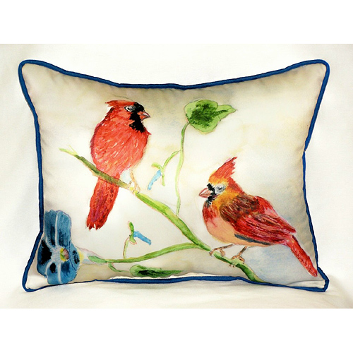 HJ270 Betsy's Cardinals Art Only Pillow 15"x22" -  Betsy Drake