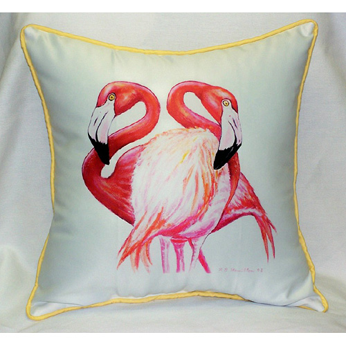 Two Flamingos Art Only Pillow 18"x18"