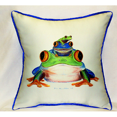 Stacked Frogs Art Only Pillow 18"x18"