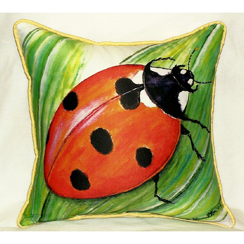 Ladybug Art Only Pillow 18"x18"